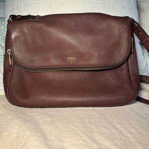 Fossil shoulder/ crossbody leather bag